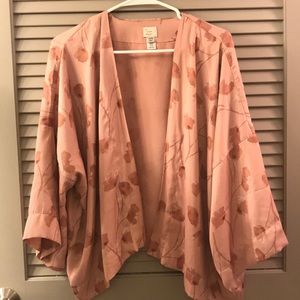 a • new • day Pink Flowered Kimono